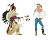 Cowboy + Indianer