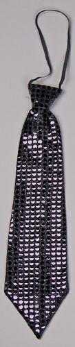 Paillettenkrawatte, ca. 40 cm,  schwarz