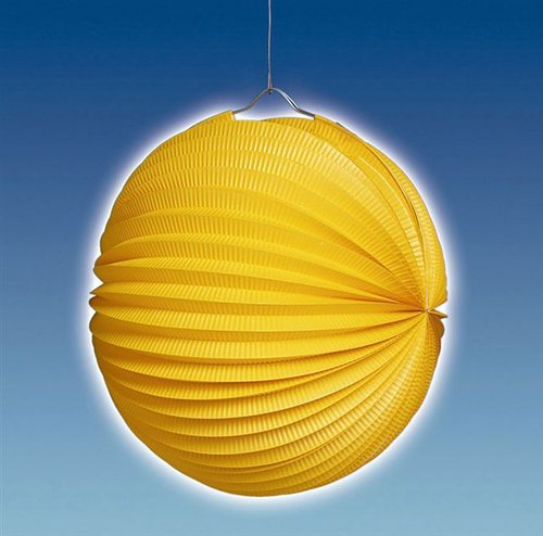 Lampion, ca. 25 cm Ø, gelb