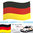 Magnetflagge Deutschland, ca. 21x15cm