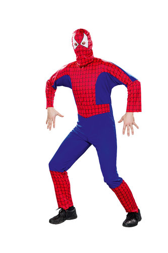 Kostüm Spinnenheld (Overall und Maske), div. Größen