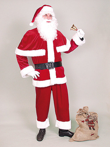 Weihnachtsmann-Anzug, dunkelrot, Größe 52/54